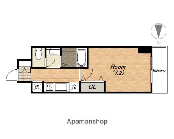 プラチナム松屋町(1K/5階)の間取り写真