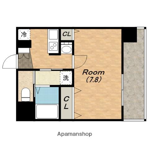 ミラージュパレス難波東レジデンス(1K/11階)の間取り写真