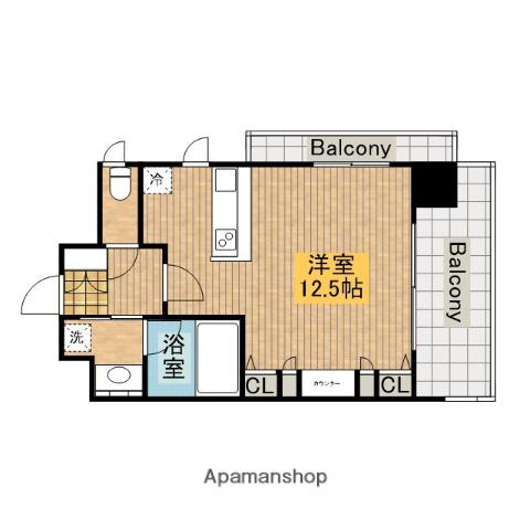 KAISEI天王寺(ワンルーム/3階)の間取り写真