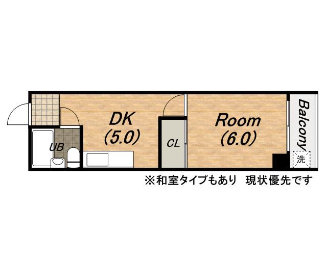 エクセル東大門(1DK/2階)の間取り写真