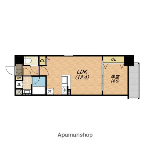ラフェスタ真田山(1LDK/3階)の間取り写真