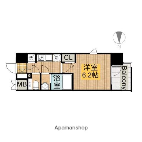 ファーストフィオーレ天王寺筆ヶ崎EYE(1K/10階)の間取り写真