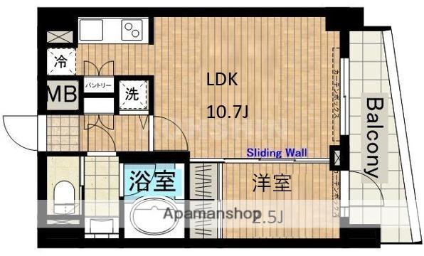 ダイナシティ上本町(1LDK/3階)の間取り写真