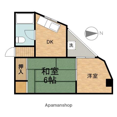 寿マンション(2DK/5階)の間取り写真