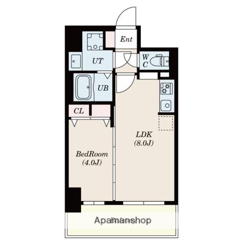LA DOUCEUR谷町(1LDK/10階)の間取り写真