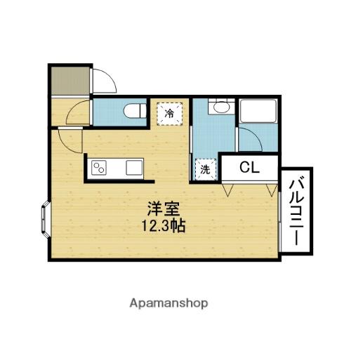 LIXIA(ワンルーム/3階)の間取り写真