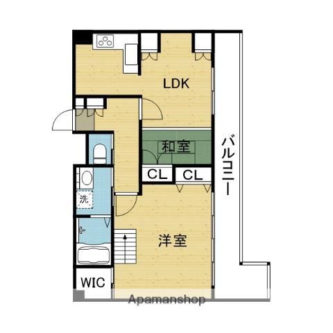 グローバル夕陽丘(1LDK/8階)の間取り写真