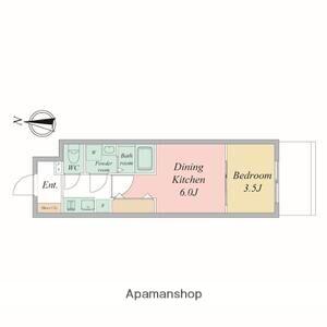 エスリードレジデンス大阪谷町ザ・マークス(2K/3階)の間取り写真