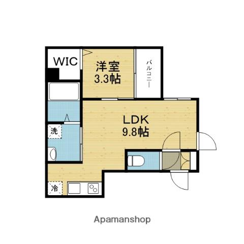 ハーモニーテラス林寺Ⅷ(1LDK/3階)の間取り写真