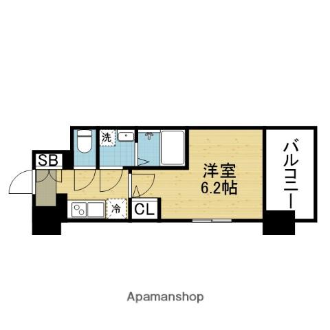 エスリード ザ・グレア大阪(1K/6階)の間取り写真