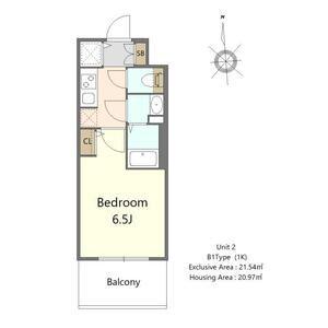 S-RESIDENCE高井田BELETA(1K/7階)の間取り写真