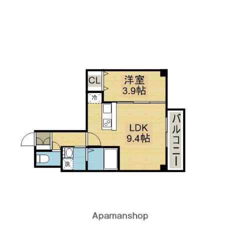 フォーゼ東小橋(1LDK/3階)の間取り写真