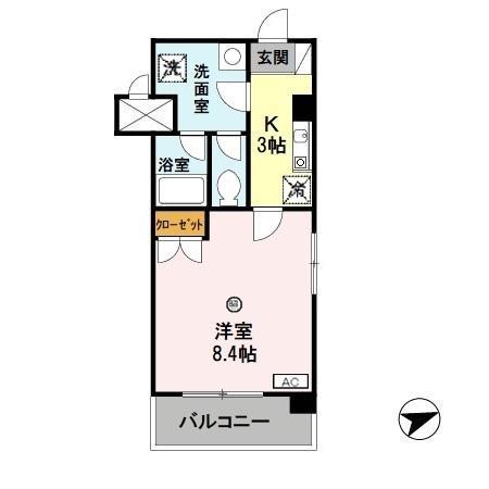 ESPOIR ONJI(1K/5階)の間取り写真