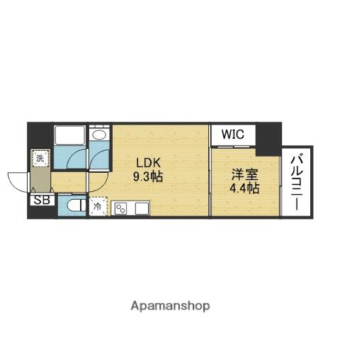 ブエナビスタ大手通(1LDK/10階)の間取り写真