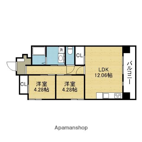 CLOUD THEATER(2LDK/2階)の間取り写真