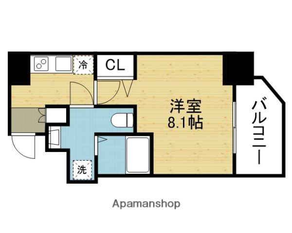エグゼ堺筋本町(1K/2階)の間取り写真