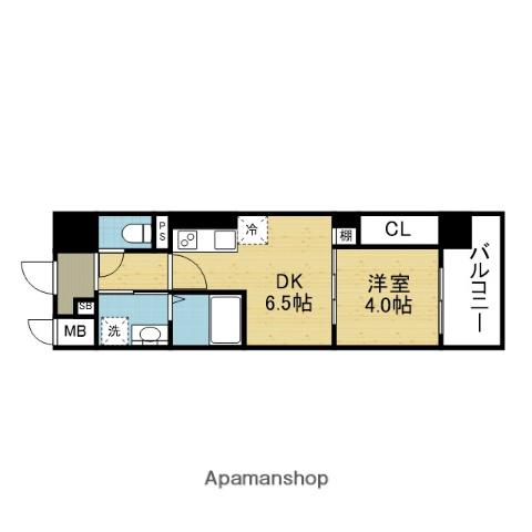 エグゼ大阪CITYオースティン(1DK/8階)の間取り写真