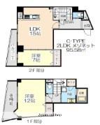 プレミアム長瀬(2LDK/1階)の間取り写真