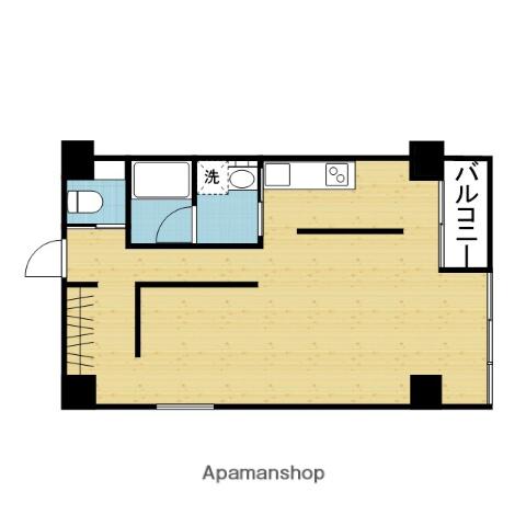 ALFA(1LDK/4階)の間取り写真