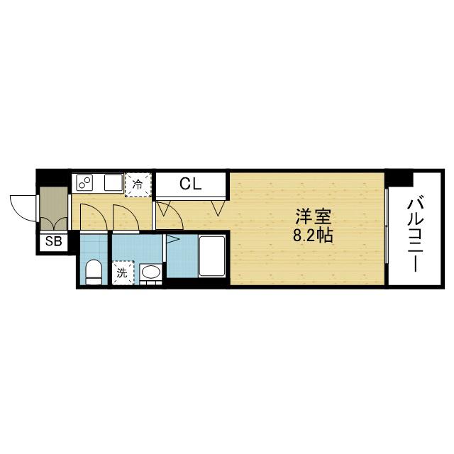 リヴェント玉造(1K/7階)の間取り写真