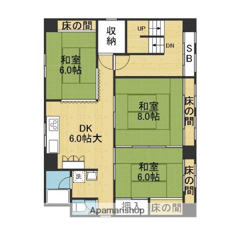 平田ビル(ワンルーム/3階)の間取り写真