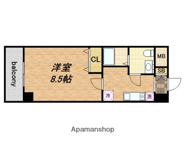 アーデン和泉町(1K/9階)の間取り写真