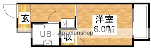 グレイスフル第2東三国2(1K/4階)の間取り写真