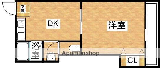 第一めぐみマンション(1DK/4階)の間取り写真