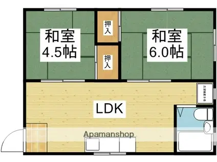 新大阪土井コーポ(2DK/4階)の間取り写真