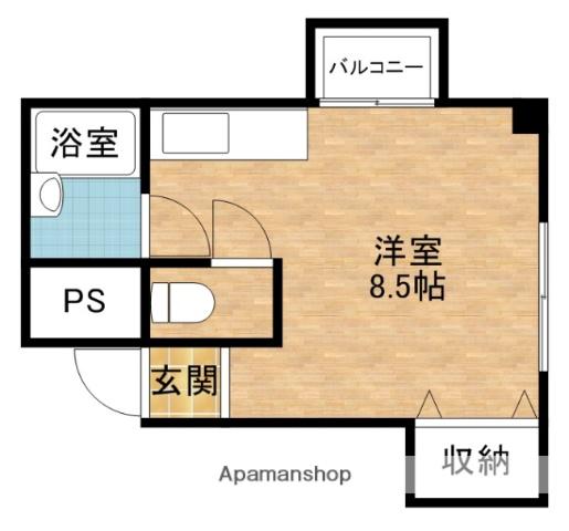 新大阪ハイツ(ワンルーム/2階)の間取り写真