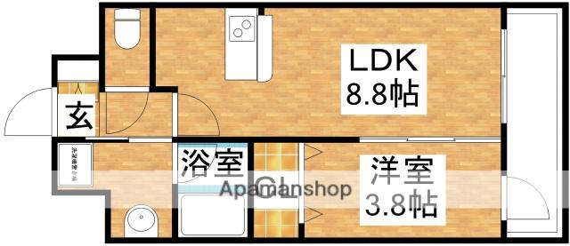 新大阪南グランドマンション(1LDK/5階)の間取り写真