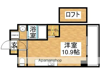 DOLCE VITA 新大阪(ワンルーム/2階)の間取り写真