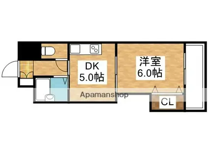 ロイヤルハイツ菅原(1DK/4階)の間取り写真
