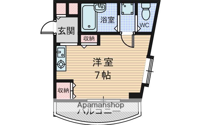 ルレーヴ(ワンルーム/4階)の間取り写真