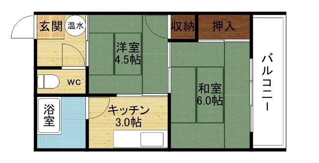 NEWSUGAWARAMANSION(2K/3階)の間取り写真