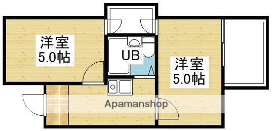 ラ・ペール壱番館(2K/4階)の間取り写真