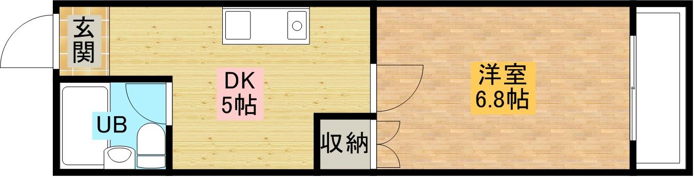 マンションクインビー(1DK/3階)の間取り写真