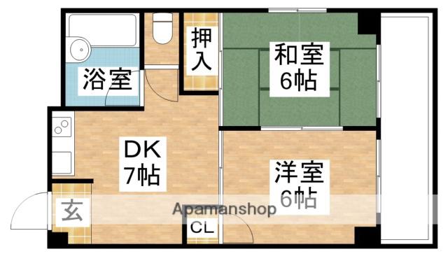 大桐小谷マンション(2DK/3階)の間取り写真
