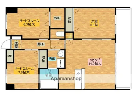 フィールドライト新大阪(3LDK/10階)の間取り写真