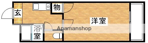 サンコーポウエノ(1K/1階)の間取り写真