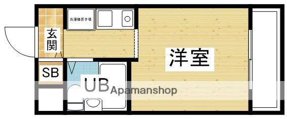 グリーンハイツⅡ(1K/1階)の間取り写真