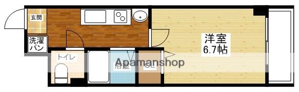 フローライト新大阪(1K/5階)の間取り写真