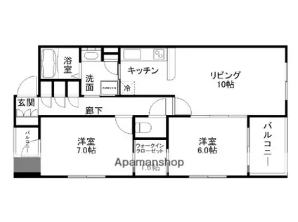 アトリア新大阪(2LDK/2階)の間取り写真