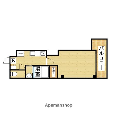 グランマルシェ(1K/5階)の間取り写真