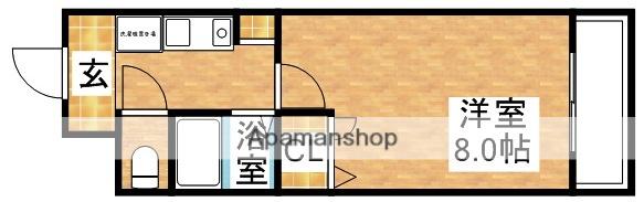 ウインズコート東三国(1K/5階)の間取り写真