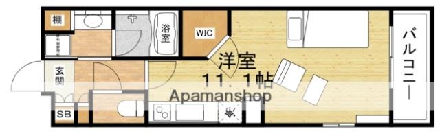 アパートメンツ江坂(ワンルーム/9階)の間取り写真