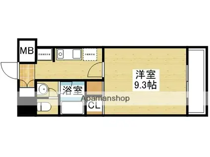 グランシャルマン新大阪(1K/3階)の間取り写真