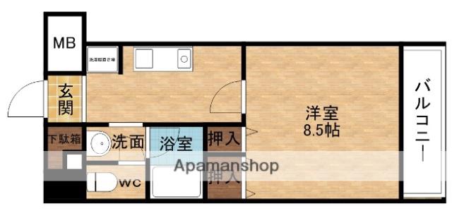 グランシャルマン新大阪(1K/3階)の間取り写真