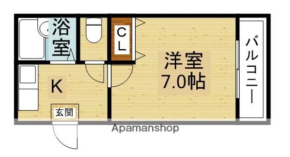 DORM淡路(1K/1階)の間取り写真