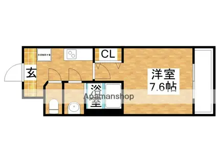 レジュールアッシュJUSO(1K/7階)の間取り写真